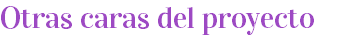 Otras caras del proyecto